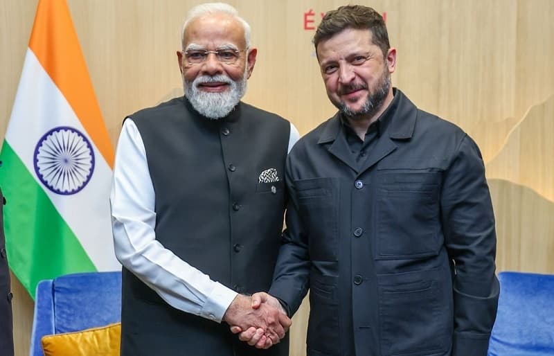 PM Modi meets Zelensky at G-7, Emphasis on peace and cooperation