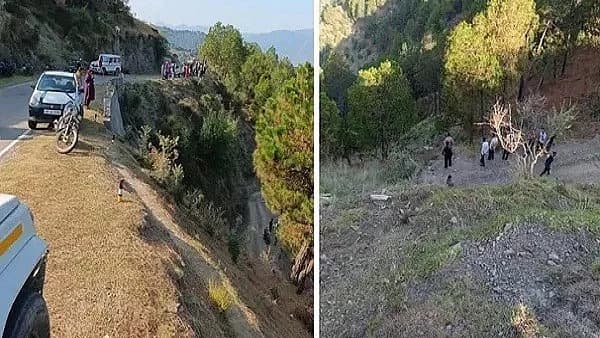 Himachal Pradesh: Bolero vehicle plunges into a gorge on the Pukhri-Masrund road in Chamba; seven people killed.