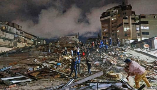 Death toll from earthquake in Venezuela reaches 589; 2,980 injured.