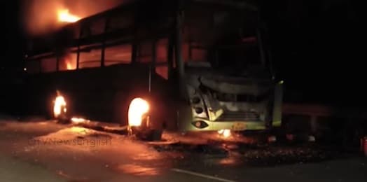 Angul: Fire breaks out in moving bus, over 40 passengers escape accident
