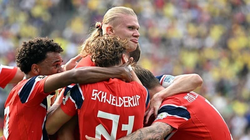 Norway into the quarter-finals after beating Brazil with a brace from Håland.