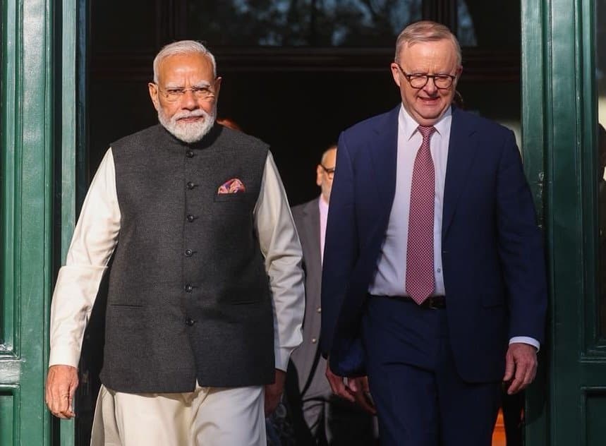 Delegation-level meeting between Modi and Anthony in Melbourne.