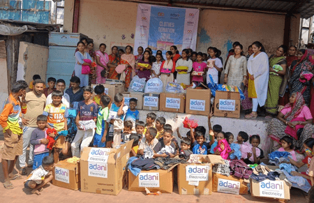 Adani Electricity distributes clothes to empower underprivileged communities