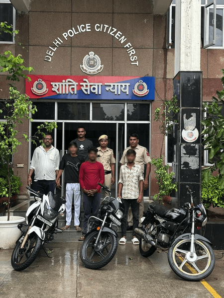 Three interstate auto-lifters arrested; 3 stolen bikes recovered by Delhi Police