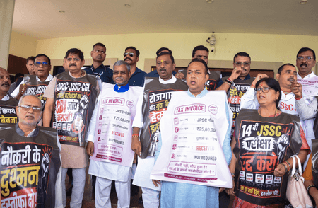 Huge uproar in Jharkhand Assembly over JPSC-JSSC recruitment issue on 2nd day of monsoon session