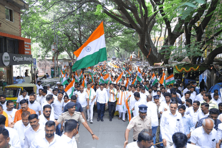 BJP launches 'Har Ghar Tiranga’ campaign in Bengaluru, says 'we need not learn patriotism from Congress’
