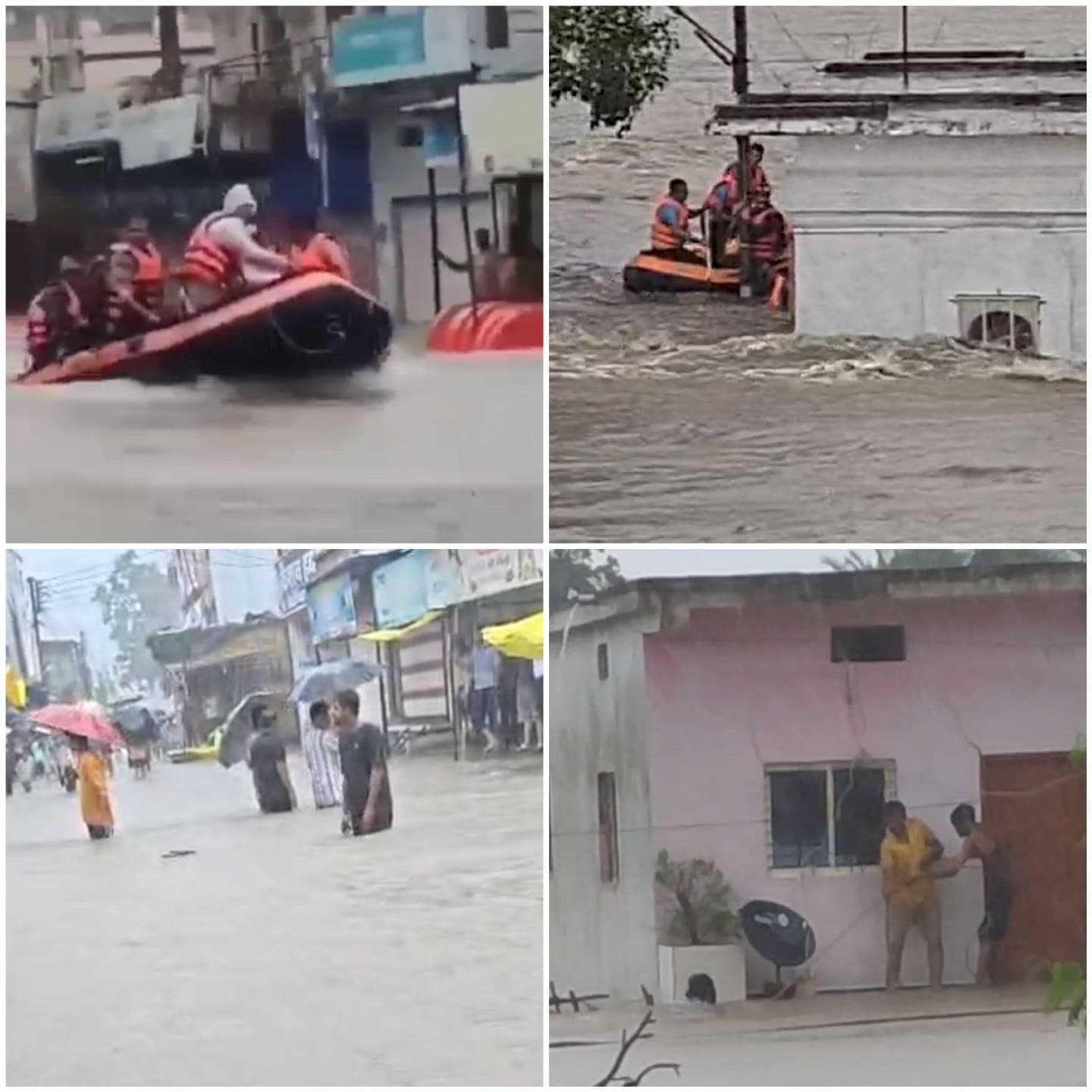 Rajgarh: Rivers and streams in the district are overflowing due to torrential rain; roads are submerged.