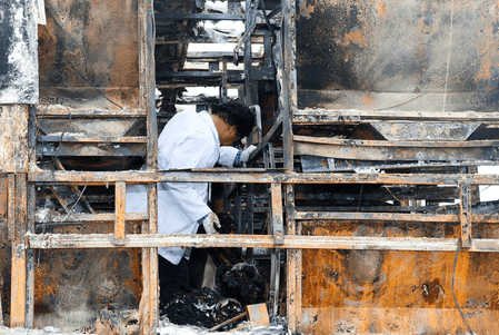 School bus catches fire in Jaisalmer; all 25 children escape safely