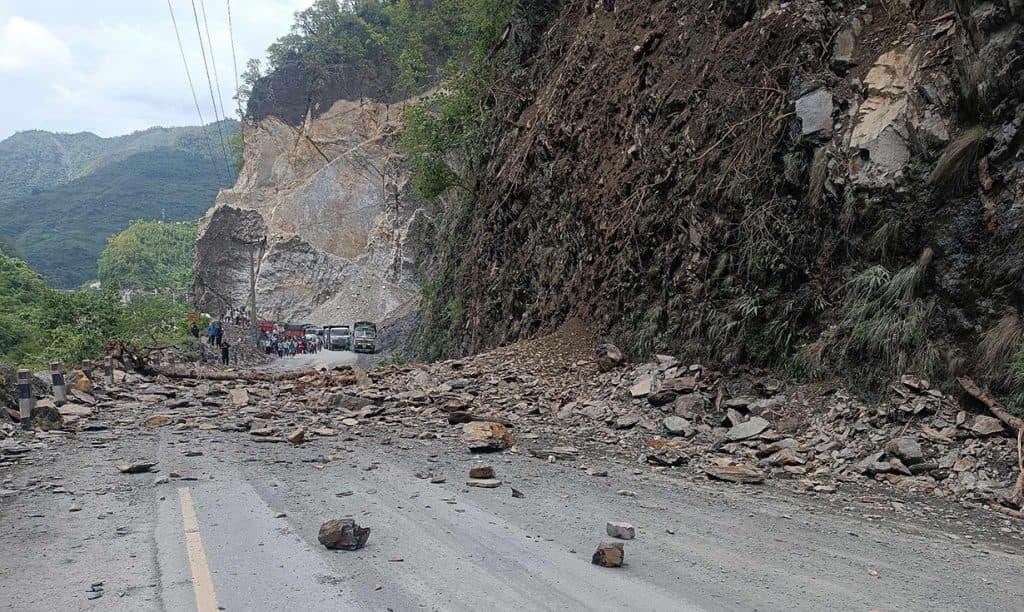 Nepal Highway Block Flood Land