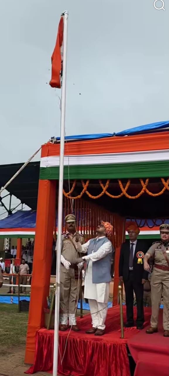 Minister Satish Sharma Hoisted