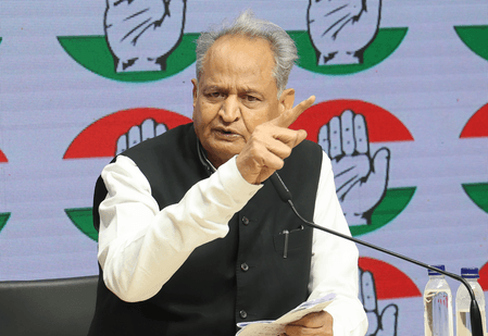 Amid row, Gehlot highlights Congress’ association with Vande Mataram during freedom struggle