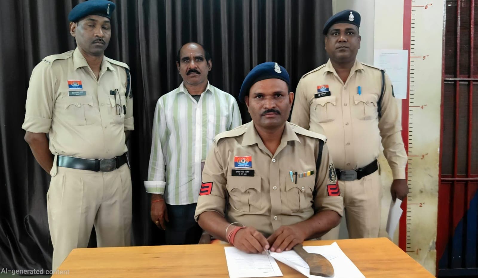 Accused Arrested Brandishing Sword Cg