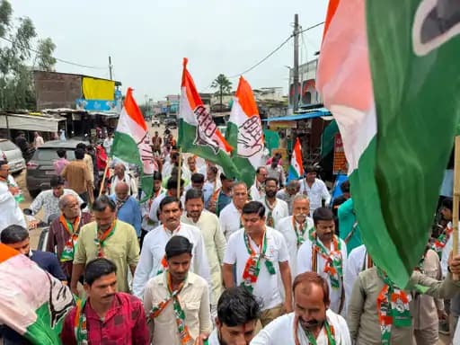 Congresss Foot March In Support Of Sehore Flood Vi