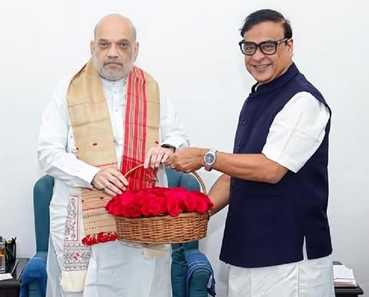 Assam Cm Himanta Biswa Sarma Amit Shah Flood Relie