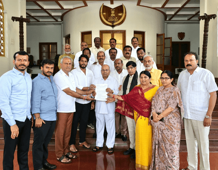 JD-S delegation meets K’taka Guv over NICE project