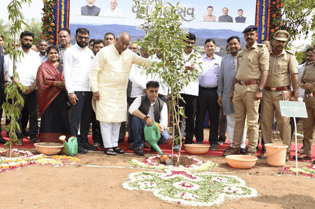 Gujarat: 551 native trees planted in Gandhinagar to mark 77th Van Mahotsav