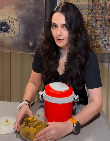 Preity Zinta relishes her favourite Kadhi Chawal in Paris while down with fever