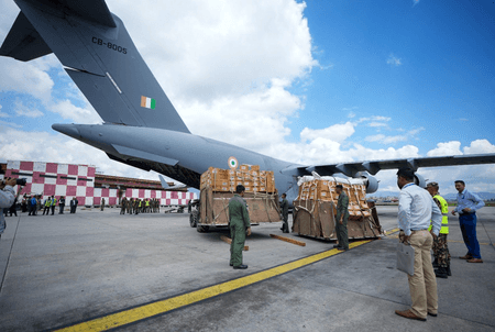 India steps up humanitarian assistance to Nepal, third flight to carry more relief material