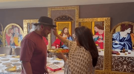 Salman Khan's sister Arpita performs aarti, applies tilak as she ties rakhi to Bhaijaan