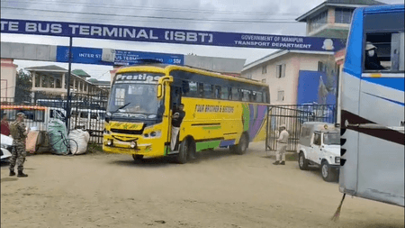 Over 1,700 passengers travel from Imphal as inter-state bus services continue after over 3 years