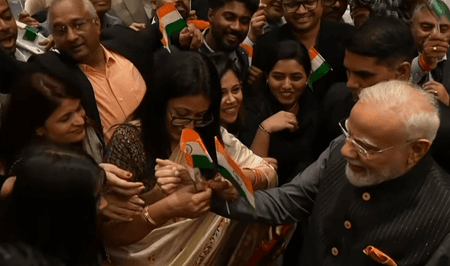 PM Modi receives grand welcome in Uzbekistan, women tie rakhi