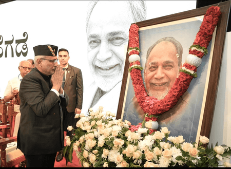 VP Radhakrishnan pays tribute to Ramakrishna Hegde on centenary