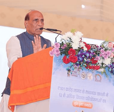 Defence Minister, UP CM perform 'Bhoomi Pujan' for 14 projects valued at Rs 100 crore at Lucknow Cantt