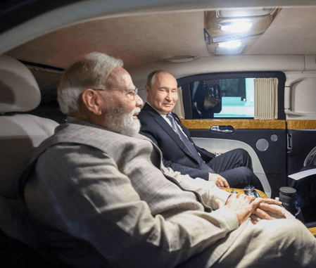 Bonhomie in Bishkek: PM Modi and Putin travel in same car once again