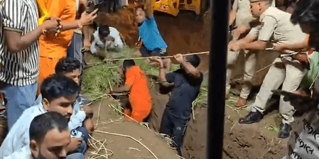 Five-hour rescue ends in triumph; boy pulled safely from 400-foot borewell in Alwar