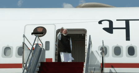 PM Modi emplanes for New Delhi after attending SCO Summit in Kyrgyzstan's Bishkek