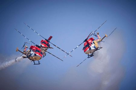 Egypt: Aerial display by Sarang helicopter team major highlight of El Alamein Air Show